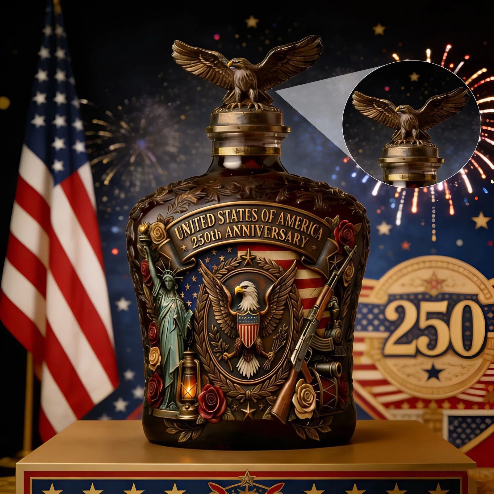 Vintage American Freedom Eagle - Vintage Collectible Liquor Bottles 评论和价格