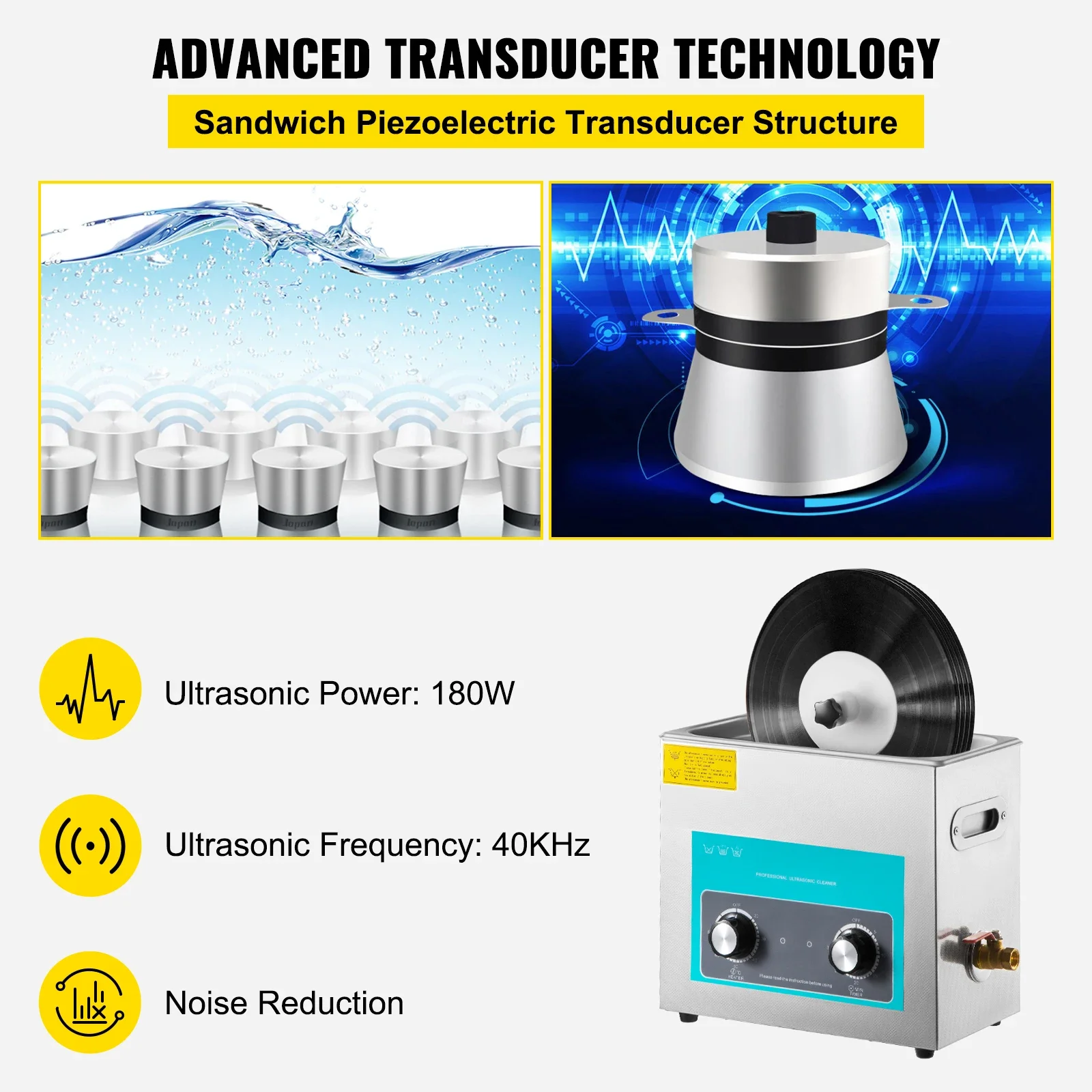 SIHAO 6L Ultrasonic Vinyl Reco - Vinyl Record Cleaner 评论和价格