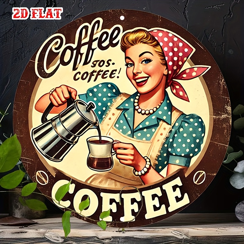 [2D Flat] 1pc Retro Round Alum - Vintage Collectible Plates 评论和价格