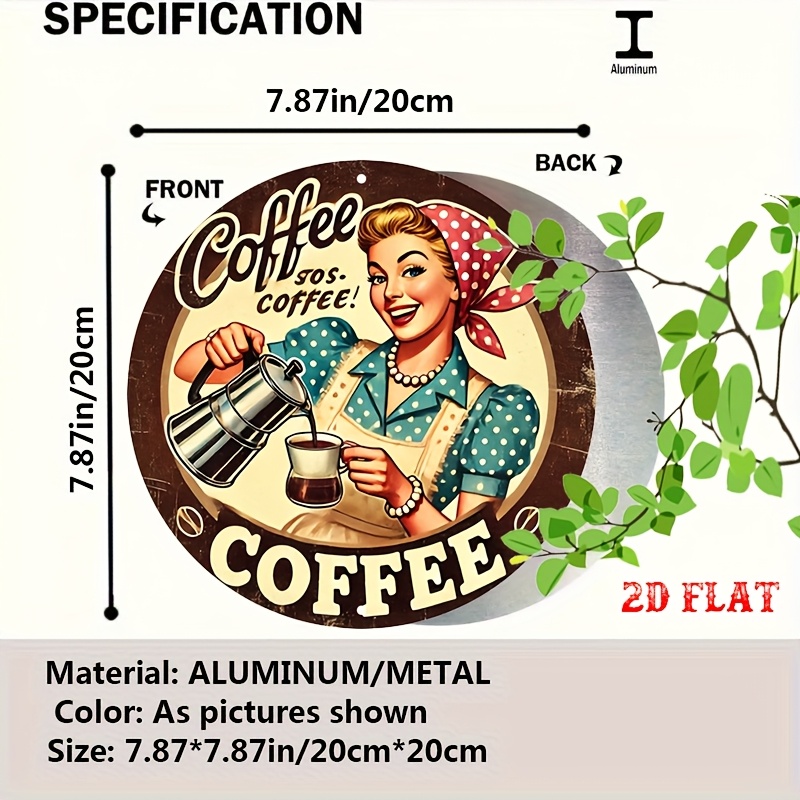 [2D Flat] 1pc Retro Round Alum - Vintage Collectible Plates 评论和价格