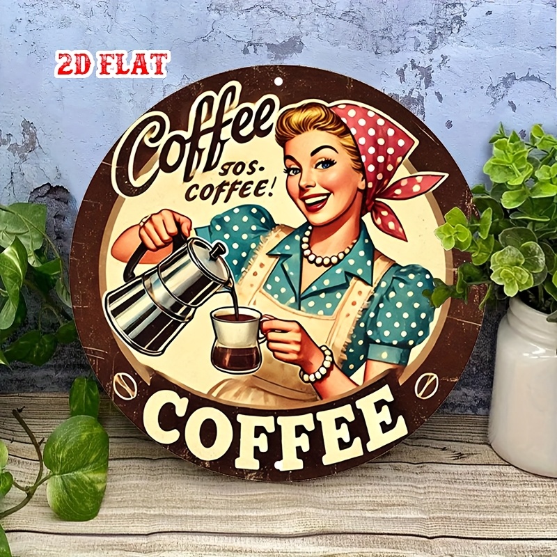 [2D Flat] 1pc Retro Round Alum - Vintage Collectible Plates 评论和价格