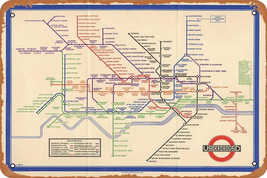 muecddoa Retro London Undergro - Vintage Collectible Posters 评论和价格