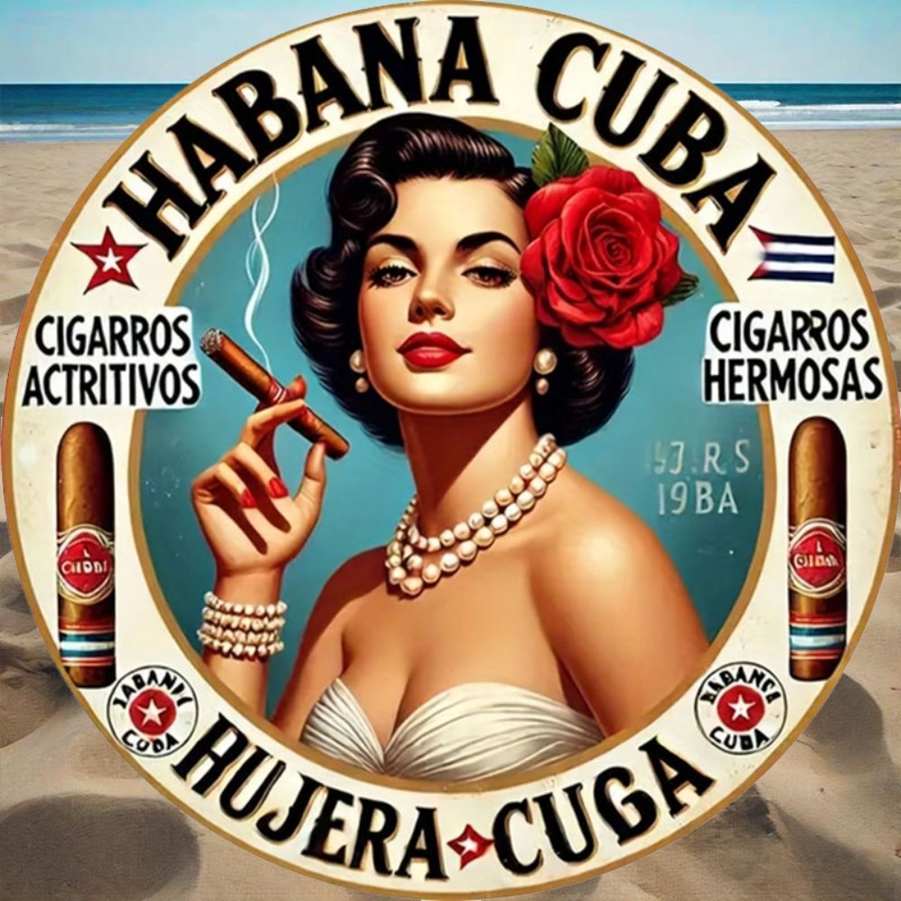 Vintage Havana Style Cigar Gir - Vintage Collectible Plates 评论和价格